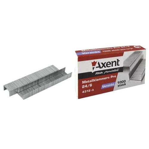 Скоби №24/6 Pro Axent нікель 1000 шт — фото 2