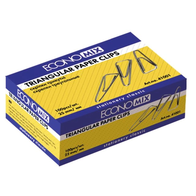 Скріпки 25мм трикутні металеві — фото 2