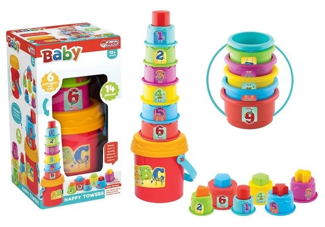 Сортер-пірамідка набір відерець 152*279*147 мм Dede — фото 3