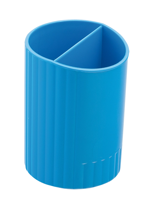 Стаканчик для ручок ZiBi синій з 2 відділеннями — фото 2