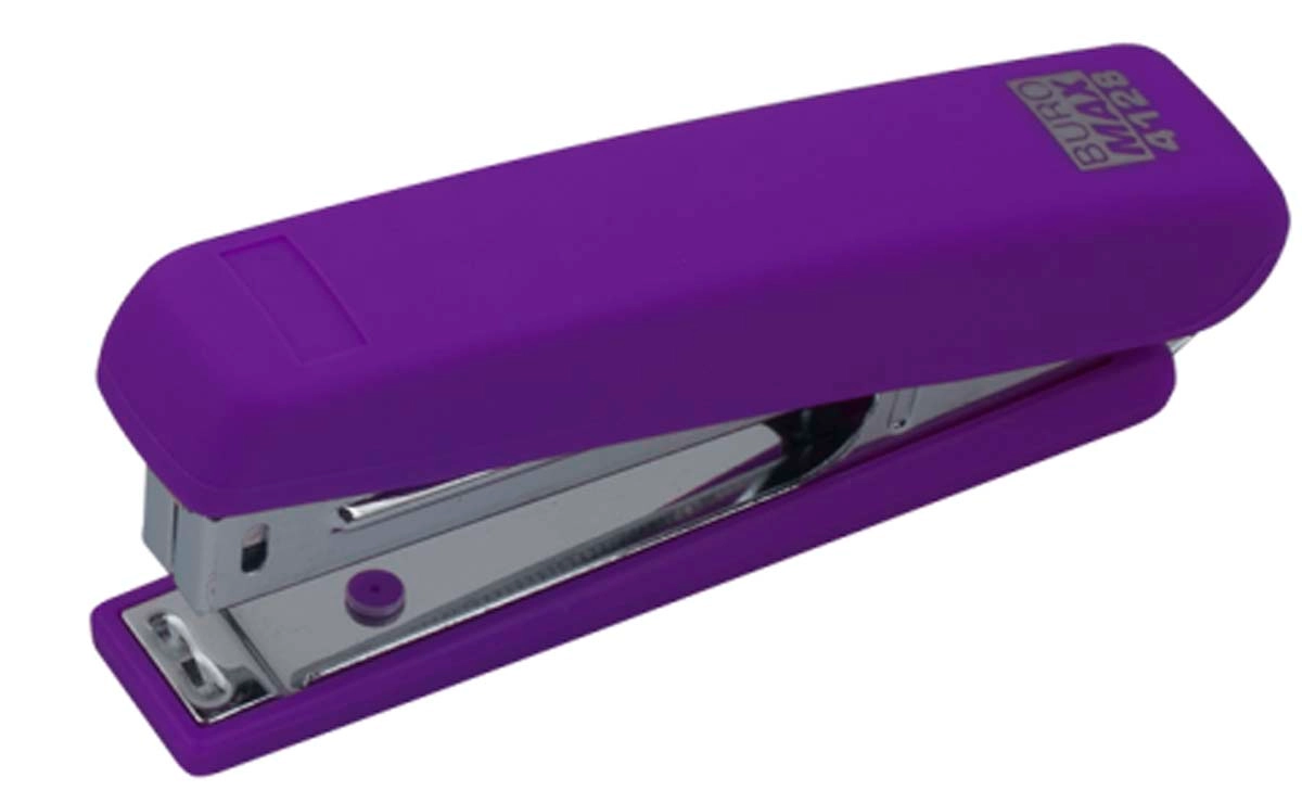 Степлер Buromax Rubber Touch 12 аркушів фіолетовий — фото 2