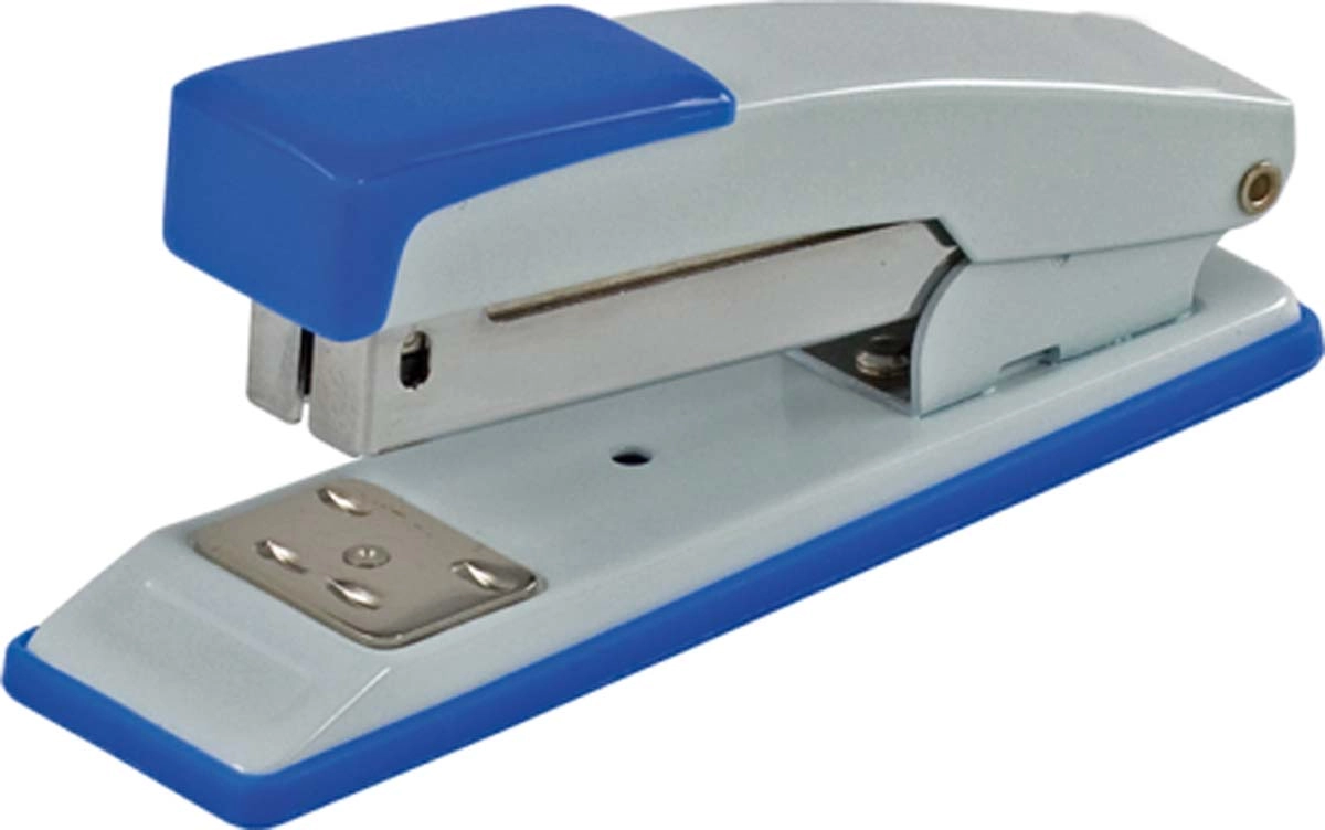 Степлер металевий синій 20 аркушів — фото 2