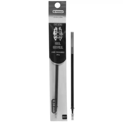 Стержень гелевий пиши-стирай 0,38 мм чорний Norma — фото 2