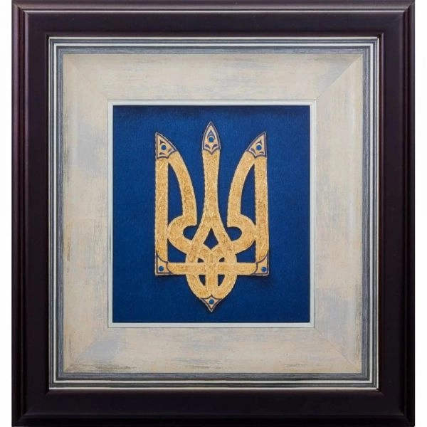 Сувенір Колаж Тризуб України синій — фото 2