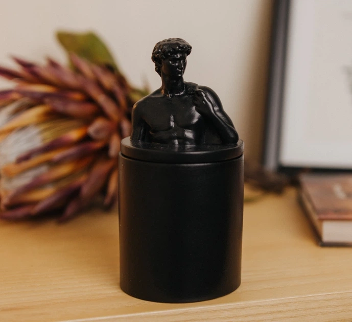 Свічка парфумована DAVID AGARWOOD BLACK 100% WOOD WAX 165g 35h NAC 1006BL — фото 3