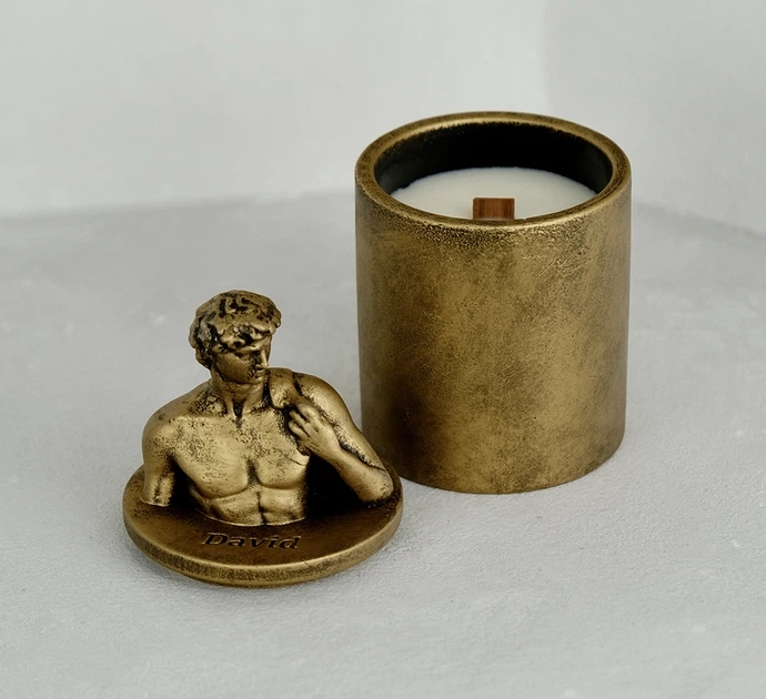 Свічка парфумована DAVID AGARWOOD BRONZE 100% WOOD WAX 165g 35h NAC 1110 — фото 3