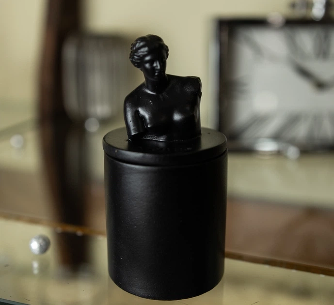 Свічка парфумована VENUS CHERRY BLOSSOM BLACK 100% WOOD WAX 165g 35h NAC 1016BL — фото 3