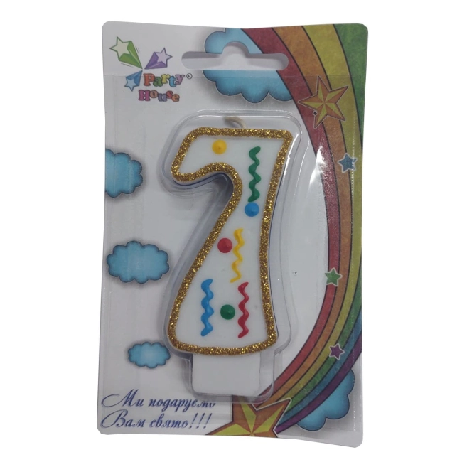 Свічка цифра велика, 7, 1 шт — фото 2