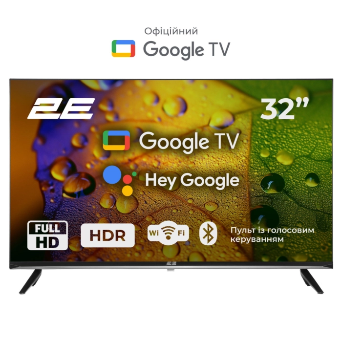 Телевізор 32 2E LED FHD 60Hz Smart Google TV Black — фото 2