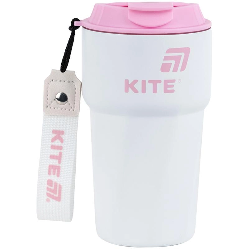 Термокружка 450 мл біло-рожева k25-1220-3 — фото 2