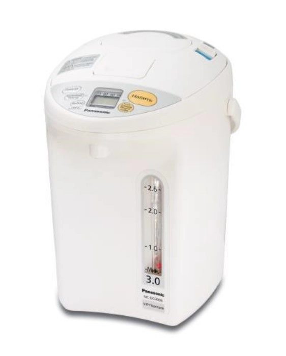 Термопот Panasonic 3л, дисплей, пластик, білий — фото 2