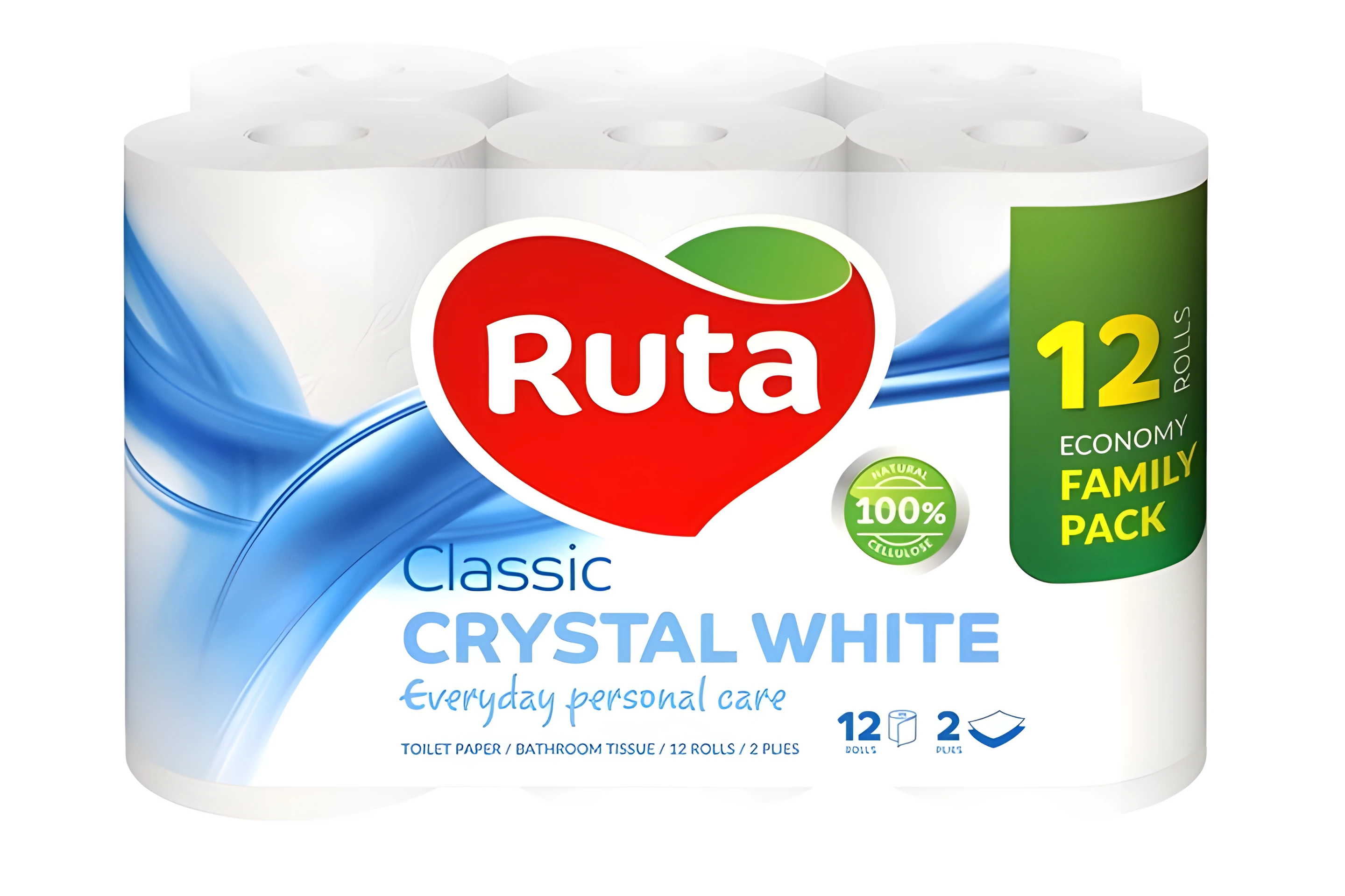 Туалетний папір Ruta Classic білий 12 шт 21761