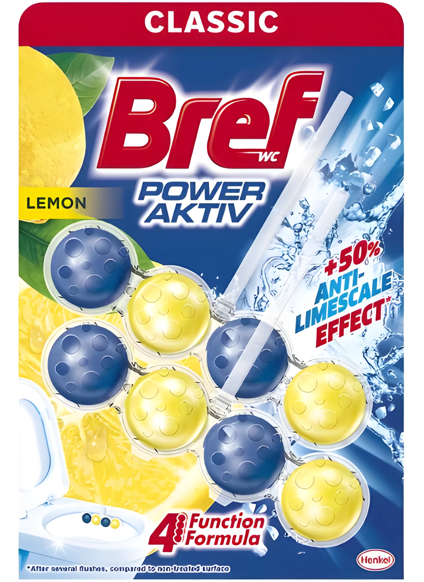 Твердий туалетний блок Bref Сила актив Лимон Дуопак 2х50 г