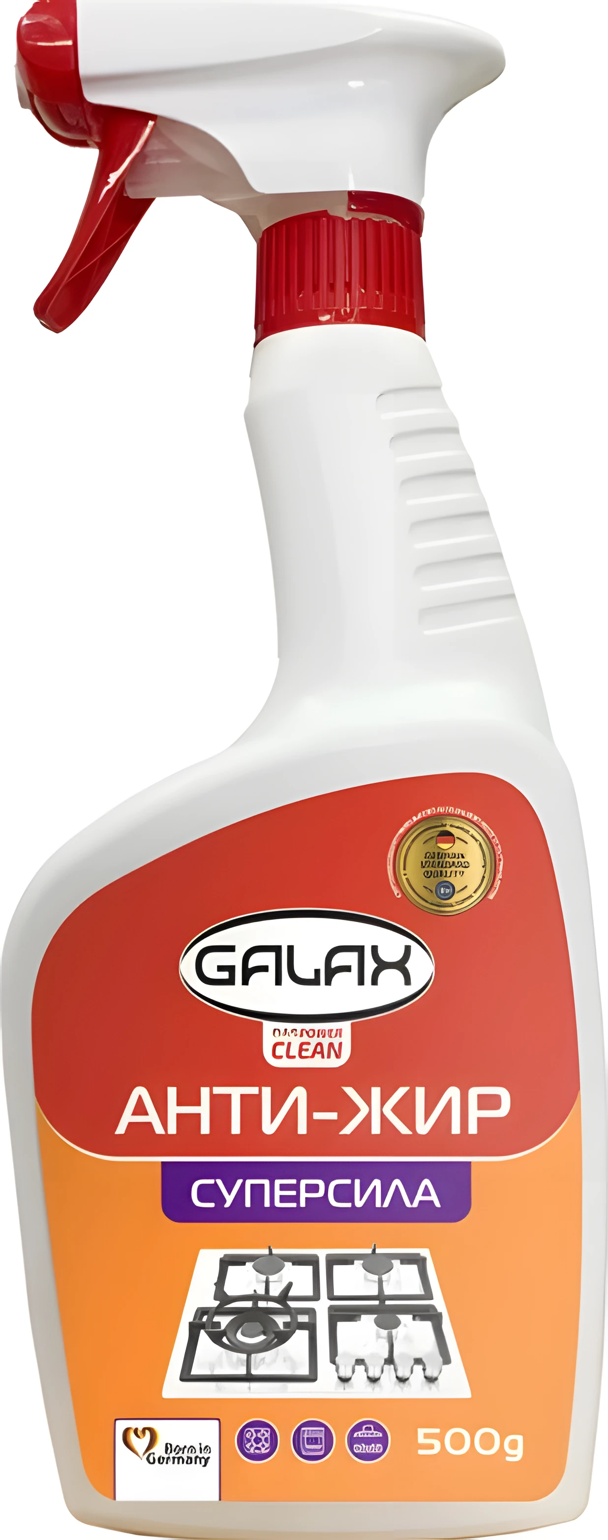 Засіб для видалення жиру з кухонних поверхонь Galax das PowerClean 500г