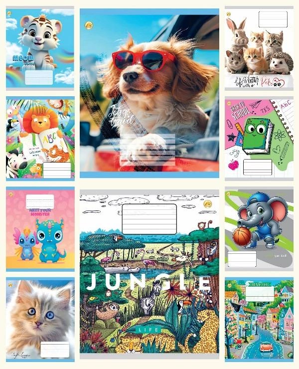 Зошит 12 аркушів клітинка Тверда ТА51102 Мікс 3 — фото 2