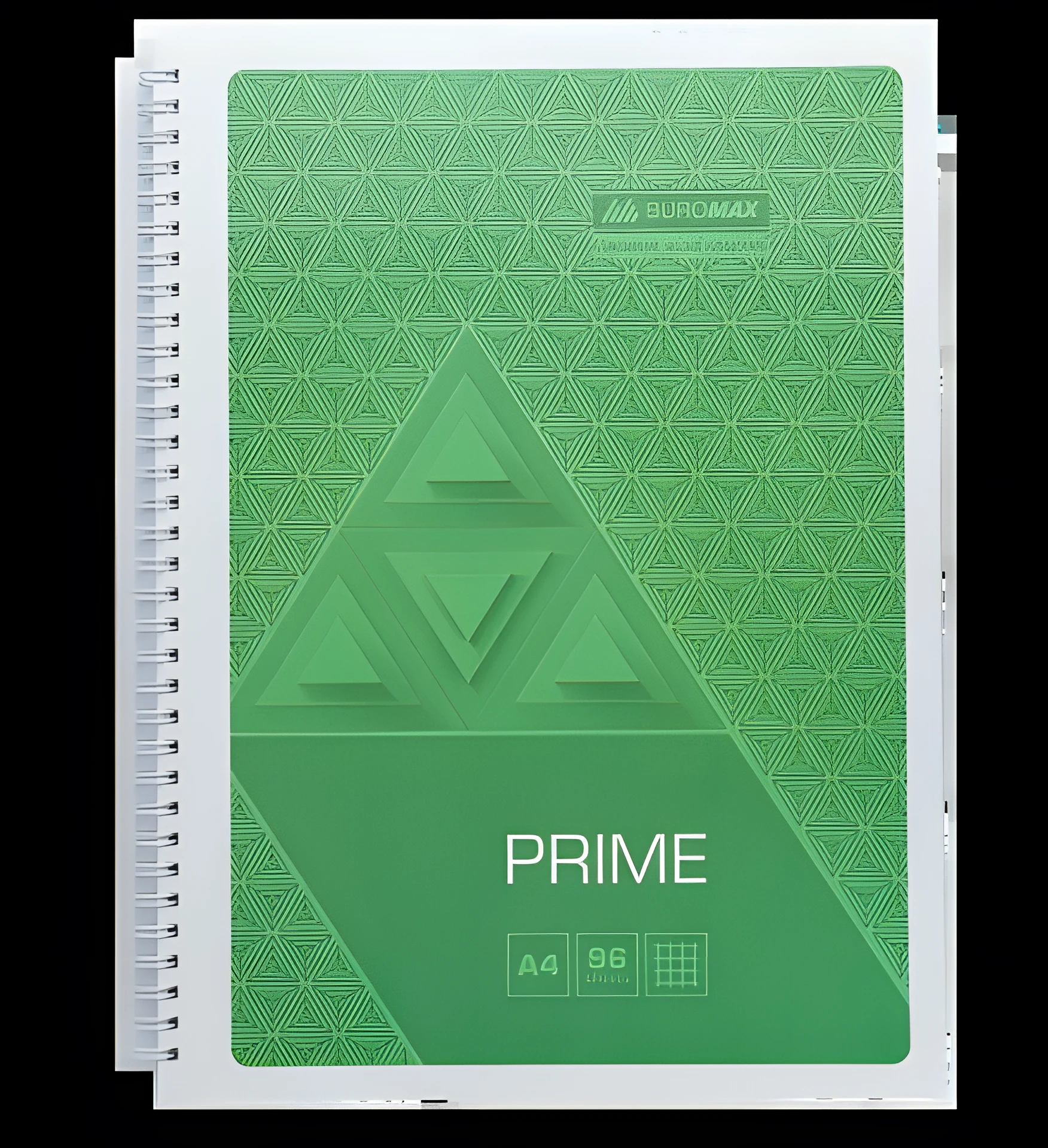 Зошит для нотаток PRIME, А4, 96 арк., клітинка, картонна обкладинка, салатовий